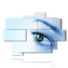 paintings of modern women seductive eye - version: 9 pannelli 164x114cm