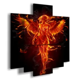 Paintings of women as angels and devils