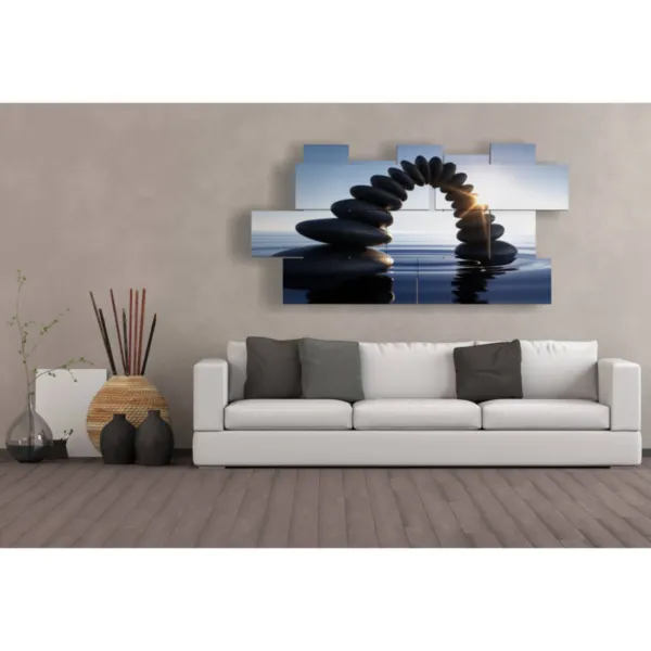 quadro ponte di sassi nel mare stampe design moderne foto  3d Duudaart