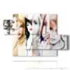 tableaux avec des femmes representees dans divers profils - version: 5 pannelli 128x85cm