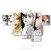 quadri con donne raffigurate in vari profili - version: 6 pannelli 136x94cm