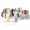 paintings with women depicted in various profiles - version: 8 pannelli 184x100cm