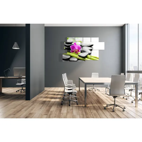 Tableaux avec des cailloux pour le salon