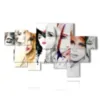 paintings with women depicted in various profiles - version: 11 pannelli 209x123cm
