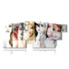 paintings with women depicted in various profiles - version: 13 pannelli 239x101cm