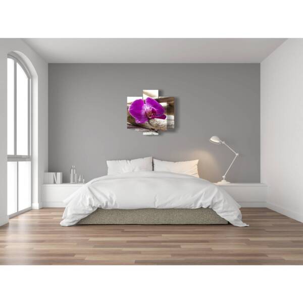 quadro per salotto moderno con orchidee effetto zen