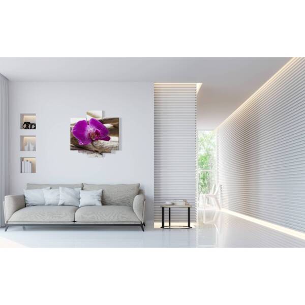 quadro per salotto moderno con orchidee effetto zen