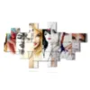 paintings with women depicted in various profiles - version: 16 pannelli 266x150cm
