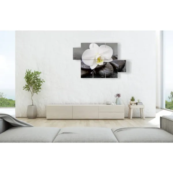 Impressions florales blanches