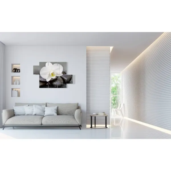 Tableaux modernes avec des fleurs blanches