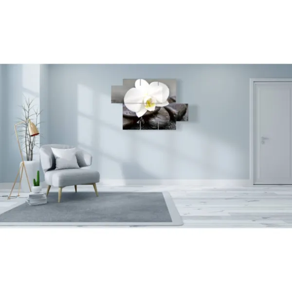 tableaux floraux blancs et noirs