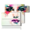 paintings beautiful women with splashes of color - version: 6 pannelli 122x96cm