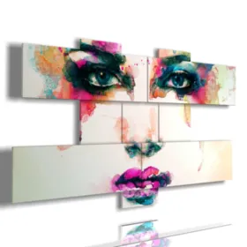 cuadros de mujeres preciosas con destellos de color