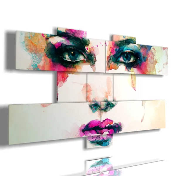 quadri donne bellissime con sprazzi di colore