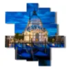painting of venice basilica of santa maria della salute - version: 11 pannelli 146x158cm