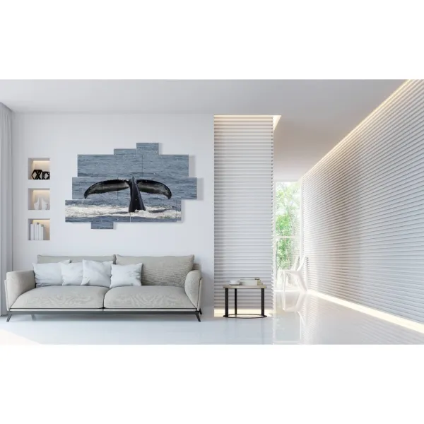 quadro con coda di balena nell acqua stampe design moderne  3d Duudaart
