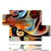 tableaux representant les femmes et la musique - version: 5 pannelli 128x85cm