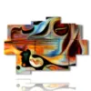 quadri che rappresentano le donne e la musica - version: 9 pannelli 164x114cm