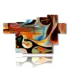 paintings representing women and music - version: 7 pannelli 173x108cm