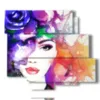 tableaux representant des femmes dans un melange de couleurs - version: 6 pannelli 113x99cm