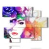cuadros que representan mujeres en una mezcla de colores - version: 6 pannelli 127x102cm