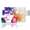 paintings depicting women in a mix of colors - version: 7 pannelli 157x90cm