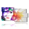 paintings depicting women in a mix of colors - version: 10 pannelli 183x100cm