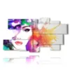 paintings depicting women in a mix of colors - version: 9 pannelli 184x100cm