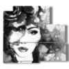 modern paintings on canvas women in black and white - version: 5 pannelli 102x93cm