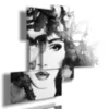 Cuadros modernos en lienzo de mujeres en blanco y negro