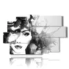 peintures modernes sur toile femmes en noir et blanc - version: 9 pannelli 171x108cm