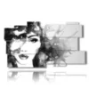 peintures modernes sur toile femmes en noir et blanc - version: 11 pannelli 184x104cm