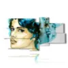 painting on women with a deep gaze - version: 8 pannelli 184x100cm