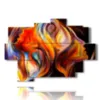 bilder von stilisierten frauen in einem wirbelwind von farben - version: 9 pannelli 164x114cm