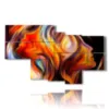 paintings of stylized women in a whirlwind of colors - version: 7 pannelli 171x102cm