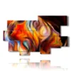 tableaux de femmes stylisees dans un tourbillon de couleurs - version: 10 pannelli 186x115cm
