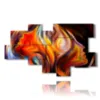 paintings of stylized women in a whirlwind of colors - version: 9 pannelli 189x110cm