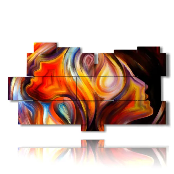 Stylized paintings of women