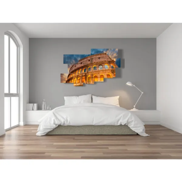 Colosseum wall prints at night