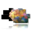 paintings with women in a hair of colors - version: 8 pannelli 184x97cm