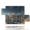photo dubai la nuit tableau paronamique - version: 5 pannelli 128x85cm