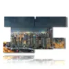 dubai photo by night paronamic painting - version: 9 pannelli 177x101cm