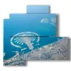 photo dubai mer tableau de le palm islands - version: 4 pannelli 83x78cm