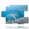 photo dubai mer tableau de le palm islands - version: 6 pannelli 129x94cm