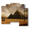 painting with egypt vintage photos - version: 5 pannelli 89x77cm