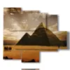 painting with egypt vintage photos - version: 5 pannelli 104x90cm