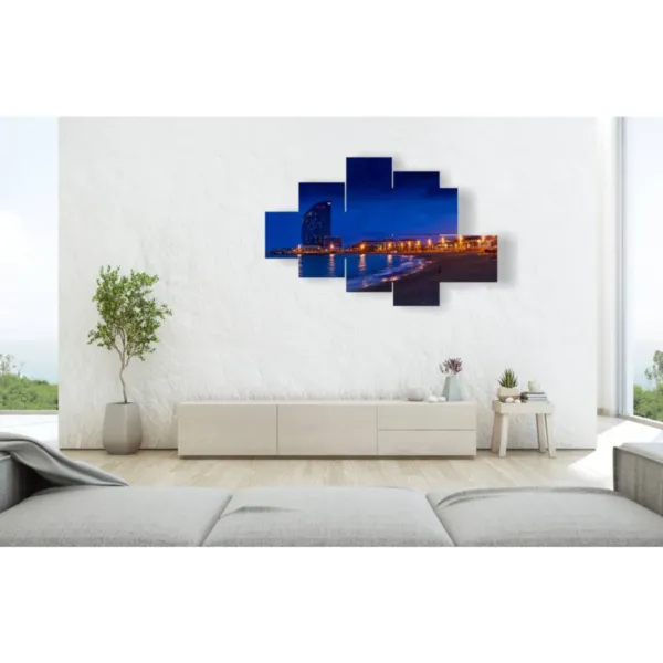 Paintings of Barcelona at night