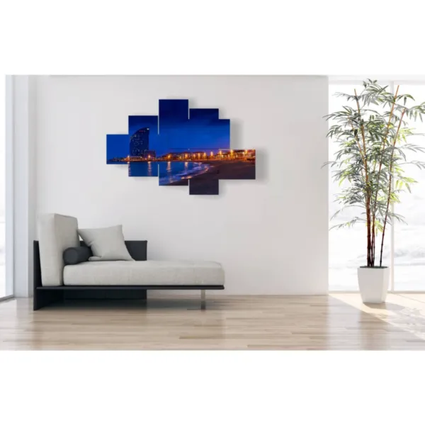 Abendliche Wandkunst in Barcelona