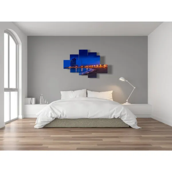 quadro di barcellona al tramonto