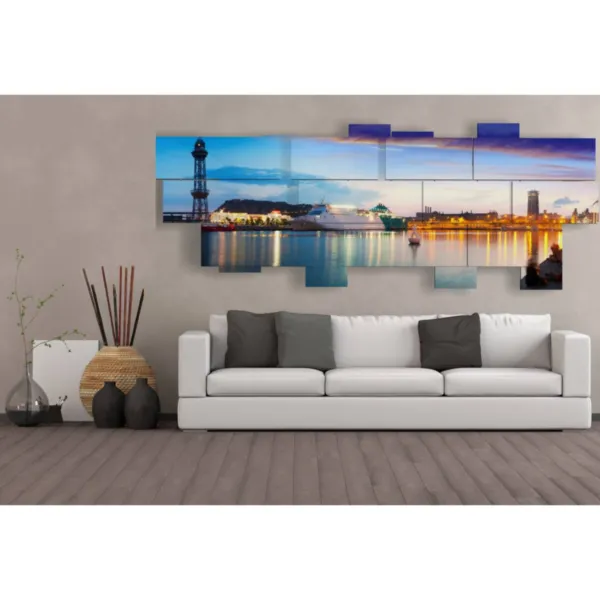 Cuadros con imagen aérea de Barcelona